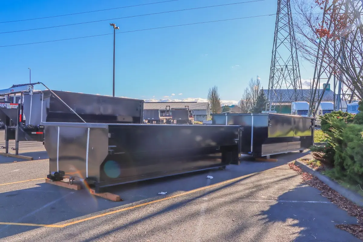 Roll-off dumpster ready for waste disposal at job site for Residential Dumpster Rental in Good Hope